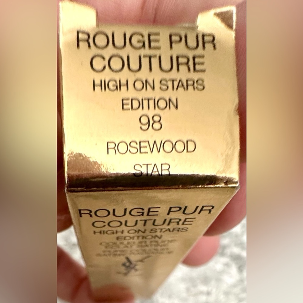‼️RARE‼️🎸YSL🎸🔥NWT🔥Rouge Pur Couture 98 Rosewood Star High on Stars Limited 3.8g - Picture 6 of 9